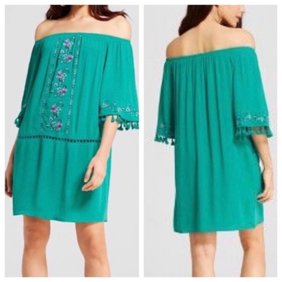 Xhilaration Dresses & Skirts - Xhilaration Gauzy Embroidered Fringe Boho Dress